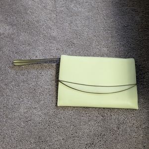 Lime Green Clutch, hidden wristlet strap, NWOT $10